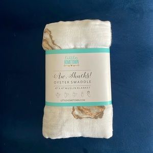 Little Hometown Oyster Swaddle Blanket